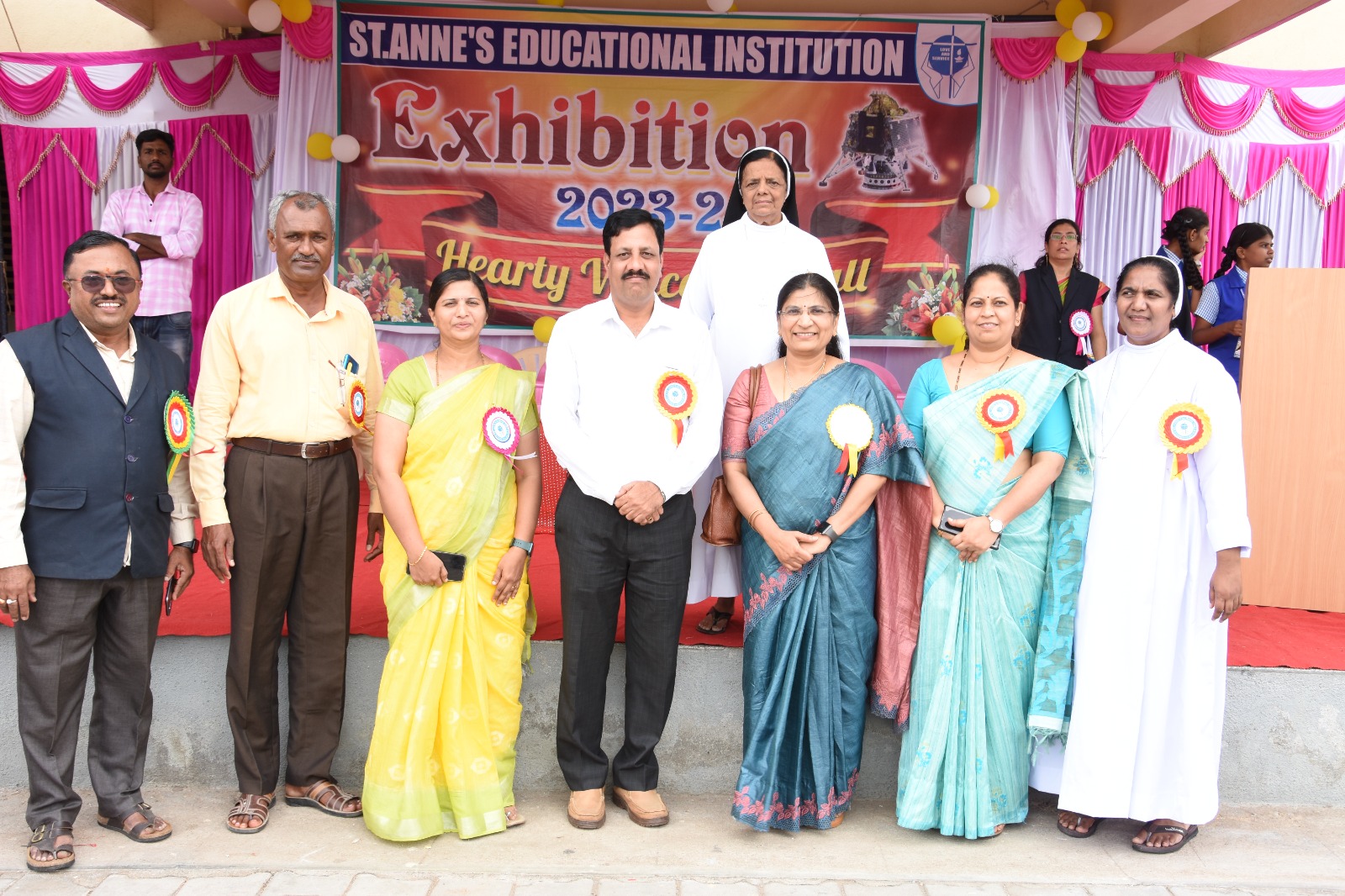 Management, staff and guests at the Exhibition 2023-24