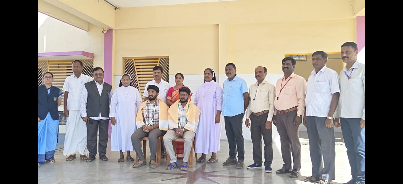 Dr. Bharath and Dr. Bhargav felicitated at St. Anne's, Sira