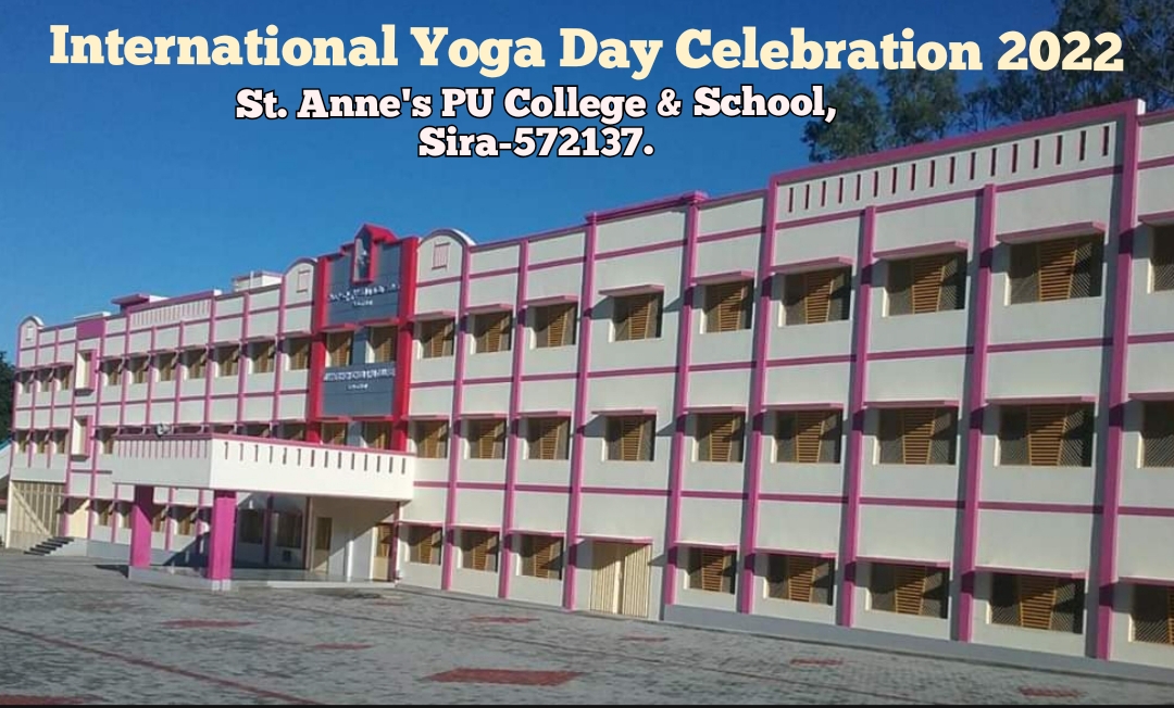 Students practising yoga together, International Yoga Day 2022